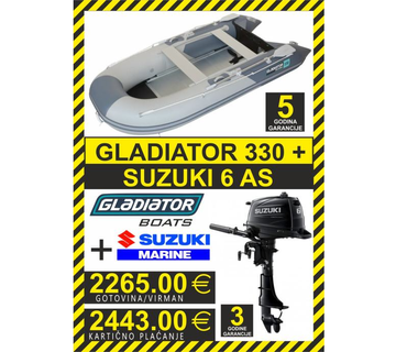 GUMENJAK GLADIATOR 330 + SUZUKI 6 do 12 RATA - cover